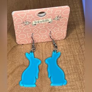 Erstwilder Turquoise, rabbit earrings